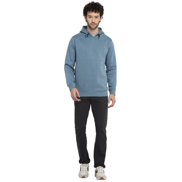 Red Chief Light Blue Solid Sweatshirt for Men 8310187 081