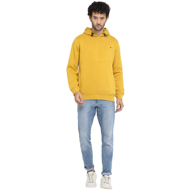 Red Chief Mustard Solid Sweatshirt for Men 8310187 426