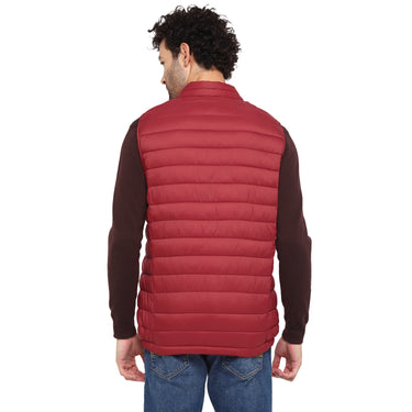 Red Chief Maroon Solid Jacket for Men 8310189 376
