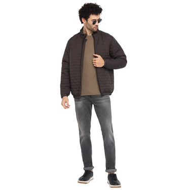 Red Chief Dark Brown Solid Jacket for Men 8310190 G00159