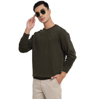 Red Chief Olive Sweatshirt for Men 8310220 124