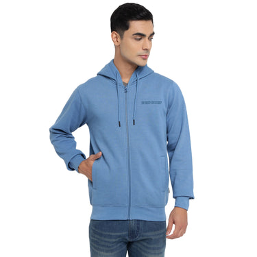 Red Chief Blue Melange Sweatshirt for Men 8310221 FG22