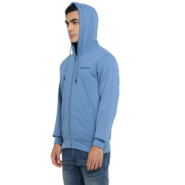 Red Chief Blue Melange Sweatshirt for Men 8310221 FG22