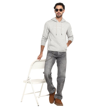 RED CHIEF Gray Cotton Poly Sweat Shirt for Men 8310233 C005