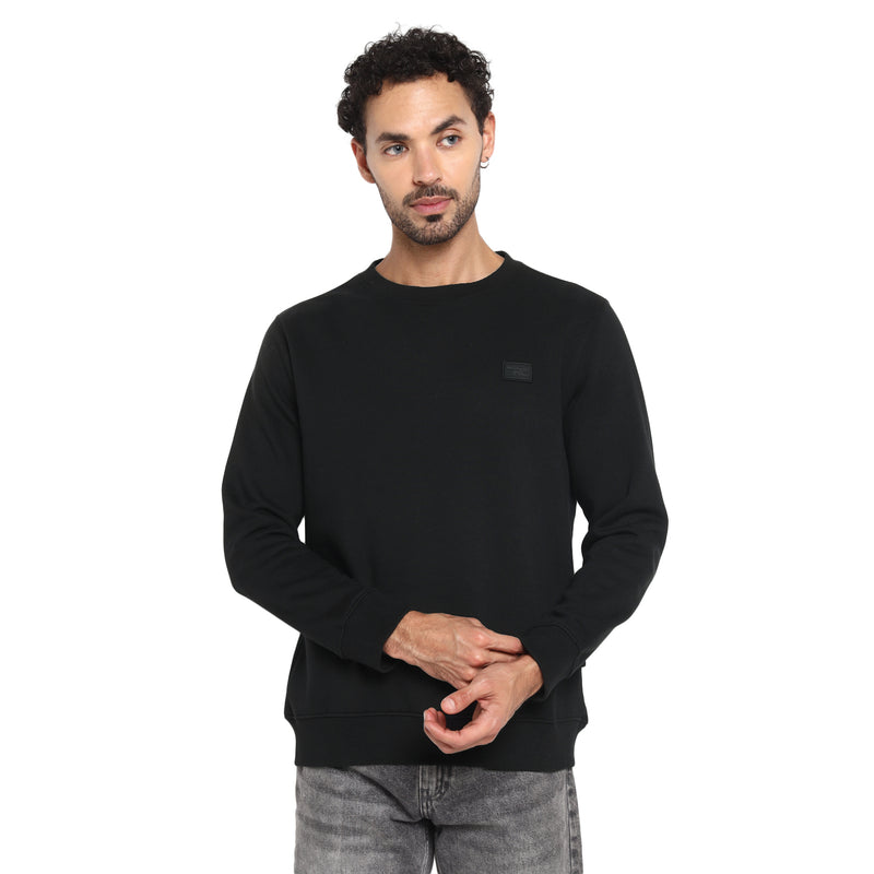 RED CHIEF Black Cotton Poly Sweat Shirt for Men 8310238 001