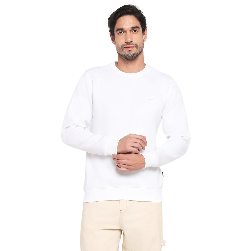 RED CHIEF White Cotton Poly Sweat Shirt for Men 8310238 057