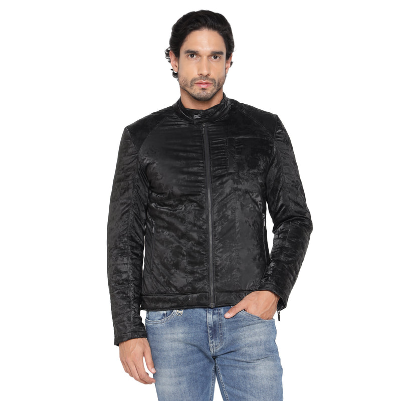 RED CHIEF Black Poly Nylon Jacket for Men 8310242 001