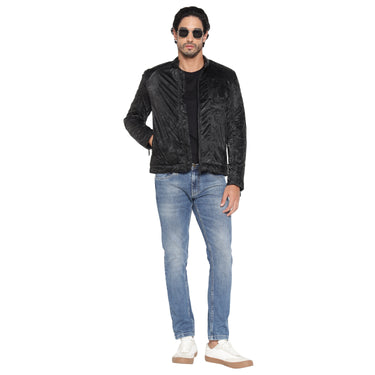 RED CHIEF Black Poly Nylon Jacket for Men 8310242 001