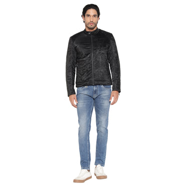 RED CHIEF Black Poly Nylon Jacket for Men 8310242 001