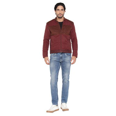 RED CHIEF Wine Polyester Jacket for Men 8310243 G0098