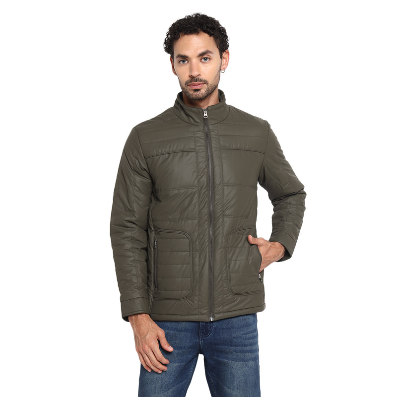 RED CHIEF Olive Poly Nylon Jacket for Men 8310245 124
