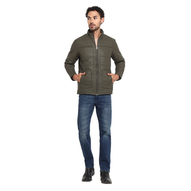 RED CHIEF Olive Poly Nylon Jacket for Men 8310245 124