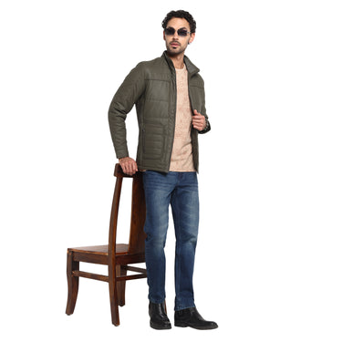 RED CHIEF Olive Poly Nylon Jacket for Men 8310245 124