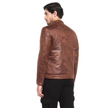 RED CHIEF Dark Brown Polyester Jacket for Men 8310249 G00159