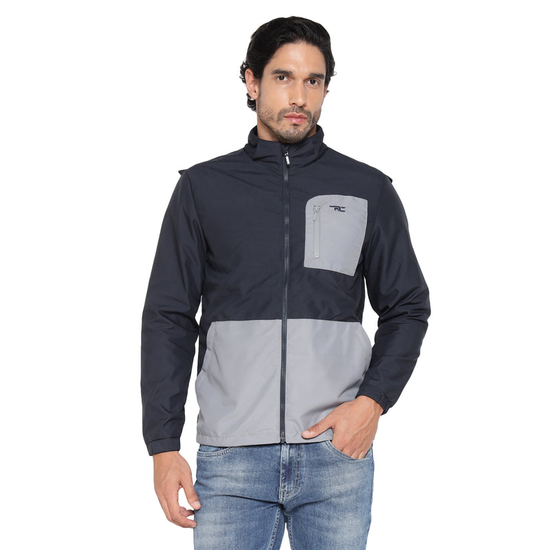 RED CHIEF Navy/Sky Blue Polyester Jacket for Men 8310251 G0013