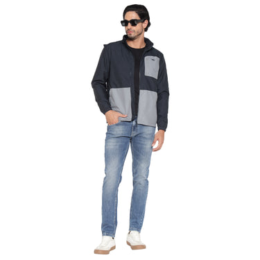 RED CHIEF Navy/Sky Blue Polyester Jacket for Men 8310251 G0013