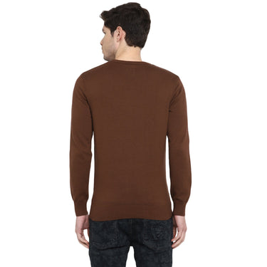 Red Chief Brown Solid Sweater for Men 8410203 003