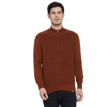 Red Chief Brown Solid Sweater for Men 8410204 003