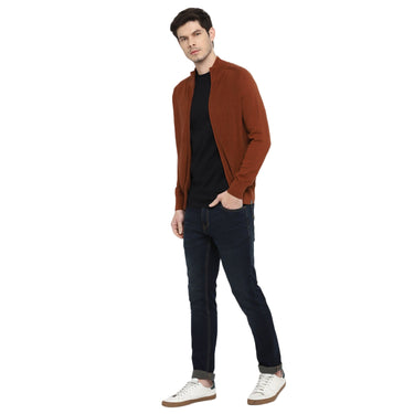 Red Chief Brown Solid Sweater for Men 8410204 003