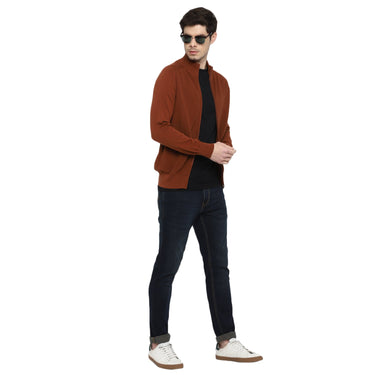 Red Chief Brown Solid Sweater for Men 8410204 003