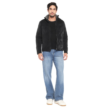 RED CHIEF Black Poly Nylon Jacket for Men 8310246 001