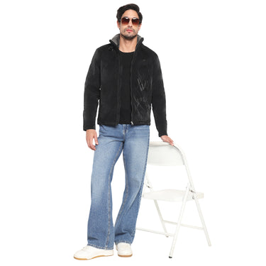 RED CHIEF Black Poly Nylon Jacket for Men 8310246 001