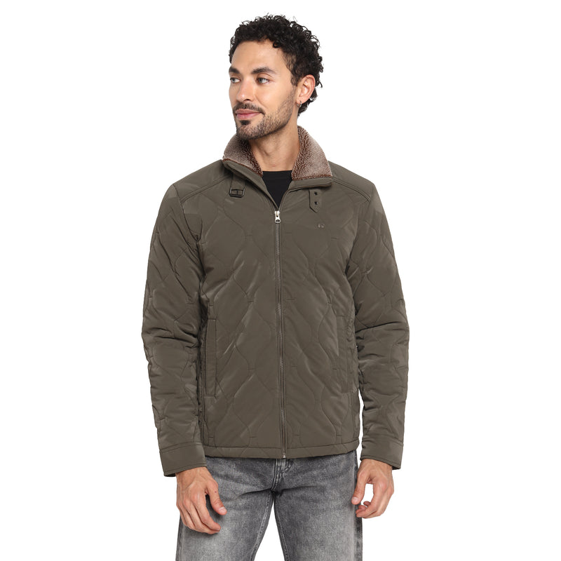 RED CHIEF Olive Poly Nylon Jacket for Men 8310246 124