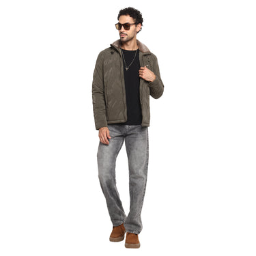 RED CHIEF Olive Poly Nylon Jacket for Men 8310246 124