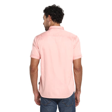 RED CHIEF Peach Cotton Casual Shirt for Men 8120181 G00127