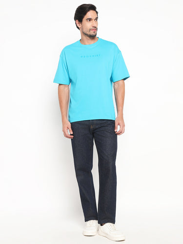 RED CHIEF Blue Cotton Poly T-Shirt for Men 8220314 002