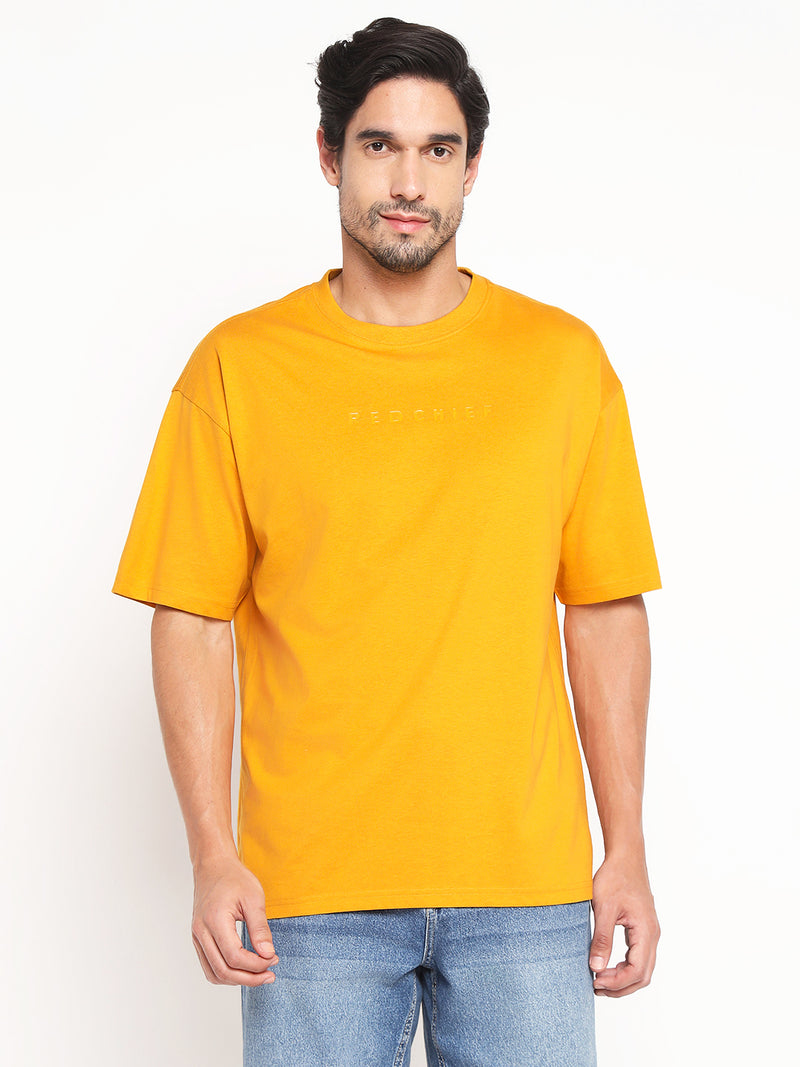 RED CHIEF Yellow Cotton Poly T-Shirt for Men 8220314 044