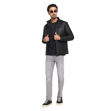 RED CHIEF Black Poly Nylon Jacket for Men 8310245 001