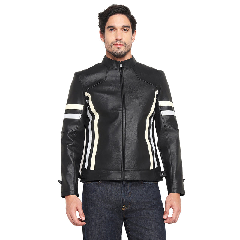 RED CHIEF Black Polyurethane Jacket for Men 8310258 001