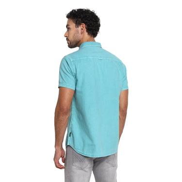 RED CHIEF Green Cotton Casual Shirt for Men O-8120055 025
