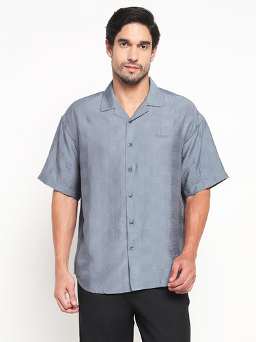 RED CHIEF Gray Viscose Nylon Casual Shirt for Men O-8120057 005