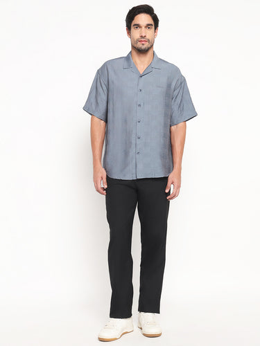 RED CHIEF Gray Viscose Nylon Casual Shirt for Men O-8120057 005