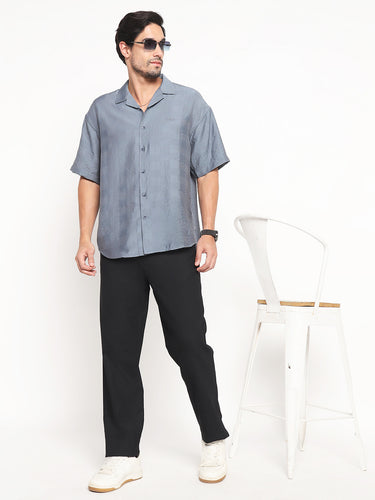 RED CHIEF Gray Viscose Nylon Casual Shirt for Men O-8120057 005