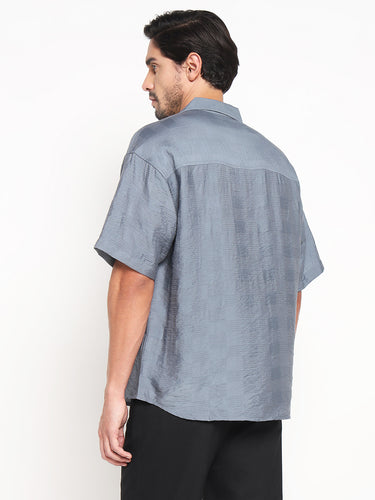 RED CHIEF Gray Viscose Nylon Casual Shirt for Men O-8120057 005