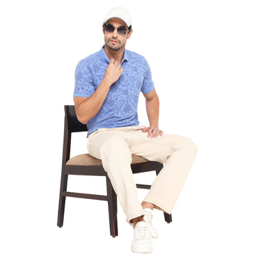 RED CHIEF Blue Cotton Poly T-Shirt for Men O-8220073 002