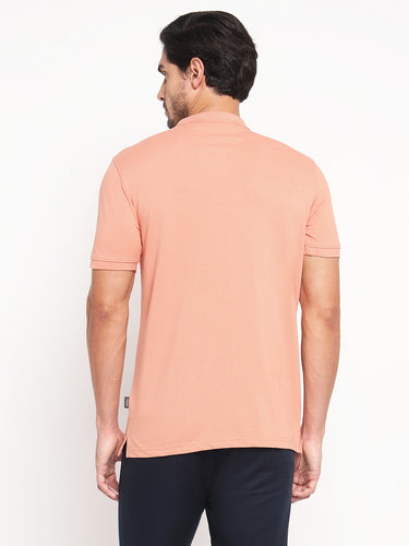 RED CHIEF Orange Cotton Poly T-Shirt for Men O-8220074 043