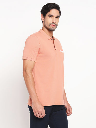 RED CHIEF Orange Cotton Poly T-Shirt for Men O-8220074 043