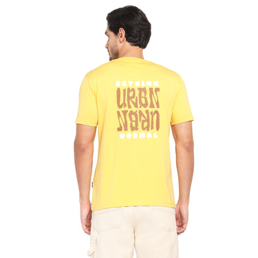 RED CHIEF Yellow Cotton Poly T-Shirt for Men O-8220077 044
