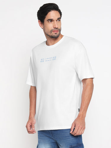 RED CHIEF White Cotton Poly T-Shirt for Men O-8220079 057