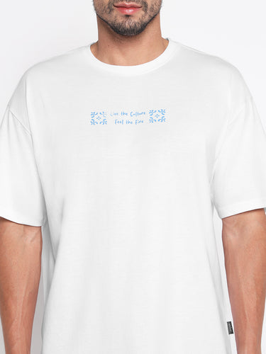 RED CHIEF White Cotton Poly T-Shirt for Men O-8220079 057