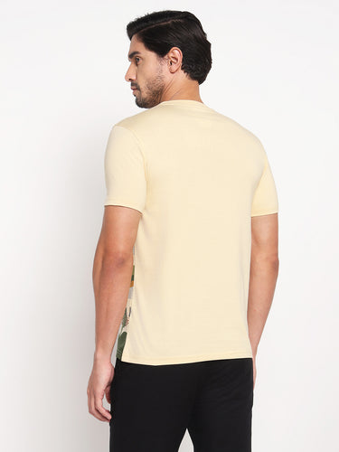 RED CHIEF Beige Cotton Poly T-Shirt for Men O-8220080 026