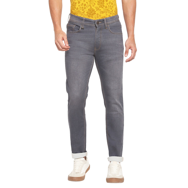 RED CHIEF Gray Cotton Poly Lycra Jeans for Men O-8560175 005