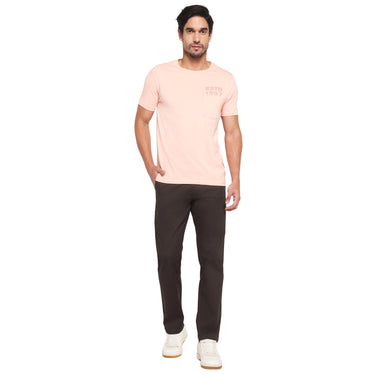 RED CHIEF Brown Cotton Lycra Trouser for Men T8560192 003