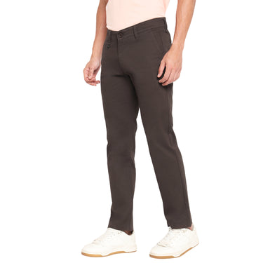 RED CHIEF Brown Cotton Lycra Trouser for Men T8560192 003