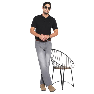 RED CHIEF Gray Cotton Poly Lycra Jeans for Men 8560513 005