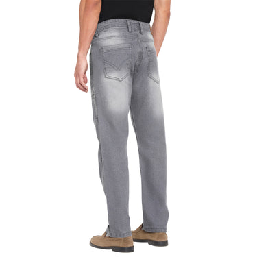 RED CHIEF Gray Cotton Poly Lycra Jeans for Men 8560513 005